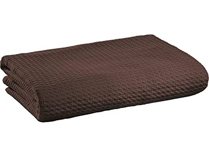 Erwin Müller Sommerdecke, Baumwolldecke Espresso Größe 100x150 cm - luftig-leicht, weiche Qualität, sehr angenehm - 100% Baumwolle