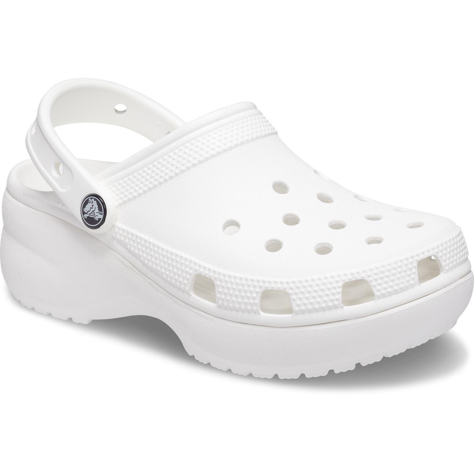 Crocs Klassische Plattform Thermoplastische Damen Weiß Clogs