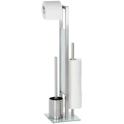 Wenko Edelstahl Stand WC-Garnitur Rivalta - B/H/T ca. 18.00x70.00x20.00