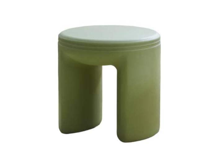 XXAD553TY Multifunktionaler Hocker, runder Kunststoffhocker kann verwendet Werden Kleiderschrank(Green)