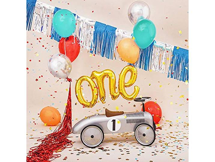 Gouden Één Eerste Folie Verjaardagsballon Eerste Verjaardagspartij 1e Verjaardag Decoratie