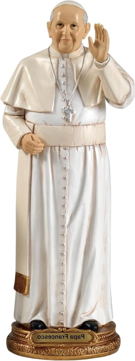 Paus Franciscus Beeld - Multicolore Kerstdecoratie voor op tafel - 13,7 cm