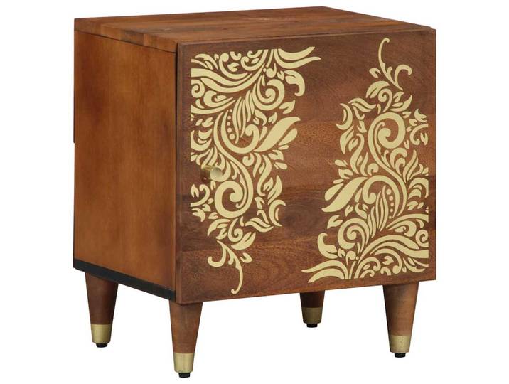 vidaXL Bedside Cabinet with Door Honigbraun 40 x 33 x 46 cm