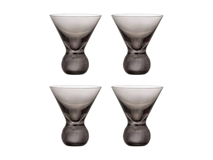 Bloomingville Verre à cocktail Corliss, lot de 4 Gris