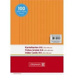 Brunnen Karteikarte 102260140 DIN A6 liniert or 100 St./Pack.