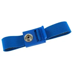 SAFEGUARD ESD-Armband, 10 mm Druckknopf, verzahnter Verschluss, hellblau, 220 mm