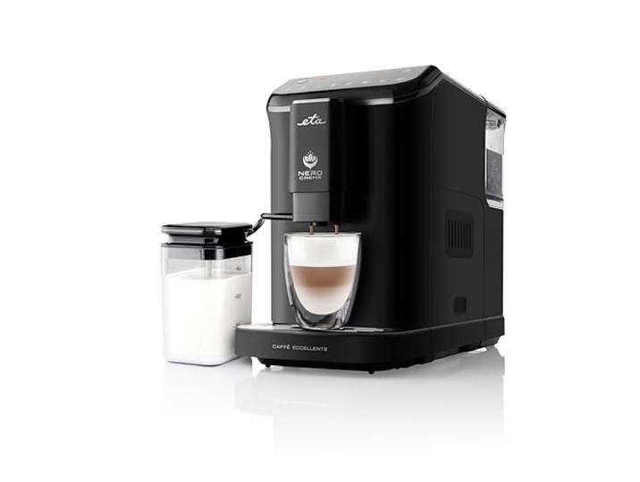 ETA Kaffeevollautomat I Nero I 20 Bar I Latte Macchiato & Cappuccino auf Knopfdruck I 1.5l Wassertank I Slim Design I Kaffeeautomat