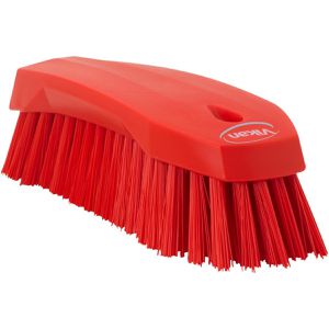 Vikan Scheuerbürste Waschbürste L, Kunststoff, Länge 20cm, harte Borsten, rot