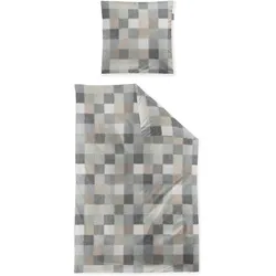 Irisette, Bettwäsche, Meran 8714 grau (Bettwäsche Set, 155x220 cm + 80x80 cm)