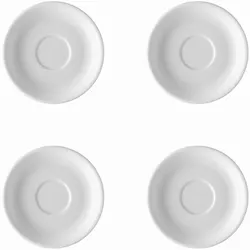 Kaffee-/Tee-Untertasse 14 cm - THOMAS TREND - Dekor Weiß - 4 Stück