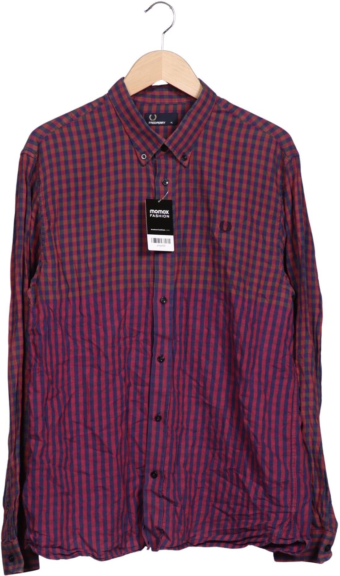 Fred Perry Herren Hemd, Mehrfarbig, Gr. XL, Baumwolle - Second Hand