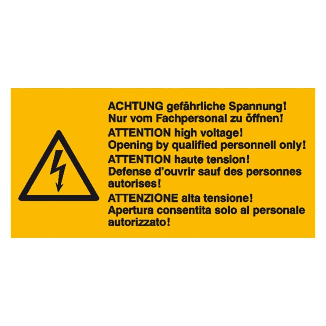 SafetyMarking Warn-Kombischild Gefährliche Spannung! Nur von Fachpersonal zu öffnen Folie selb (30.0621)