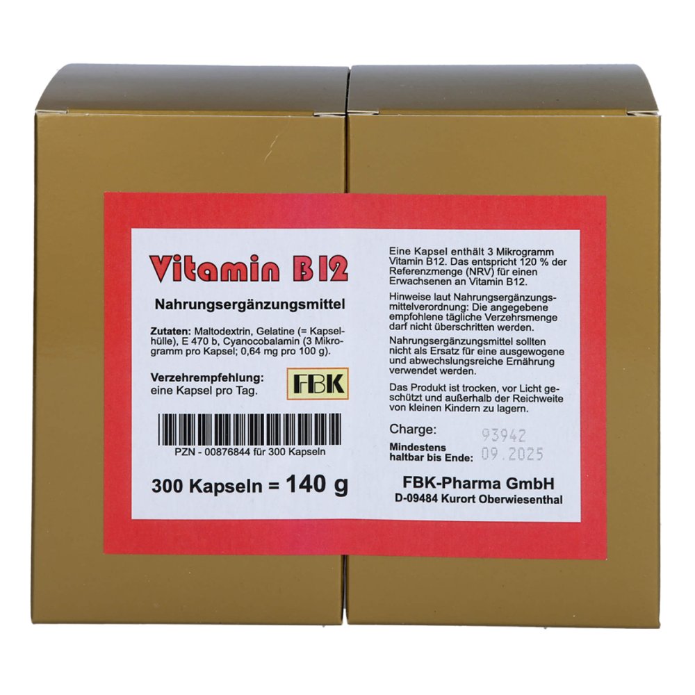 FBK-Pharma GmbH Vitamin B12 Kapseln 00876844