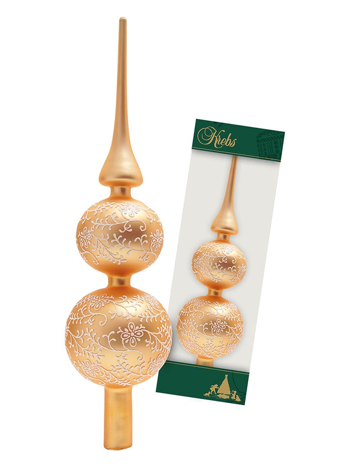 Krebs Glas Lauscha Baumspitze in Gold - (H)33 cm - onesize