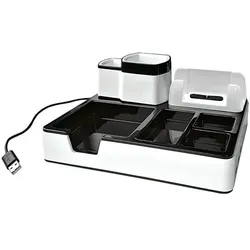 Monolith Schreibtisch-Organizer mit USB-Anschlüssen mehrfarbig, 21.7x9.6x18.7 cm