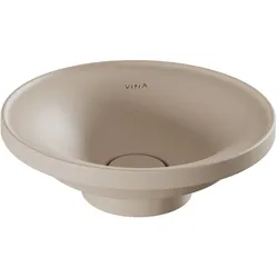 VitrA Glora Aufsatzschale rund 45 cm Sandbeige Matt mit LED-Ambientebeleuchtung
