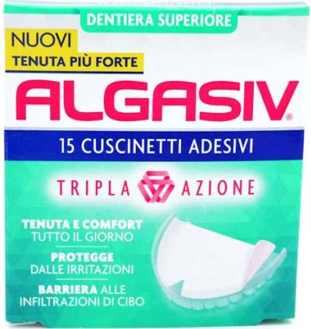 ALGASIV Adhesivo para Prótesis Dental Superior 15uds