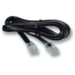 DNTE Telefonanschlusskabel 6-polig RJ12 auf RJ45 schwarz 6,0m