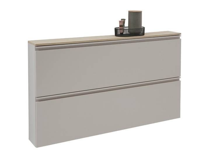 Voleo Schuhschrank, Eiche, Kaschmir, 140.1x80x19 cm, hängend, Garderobe, Schuhaufbewahrung, Schuhschränke