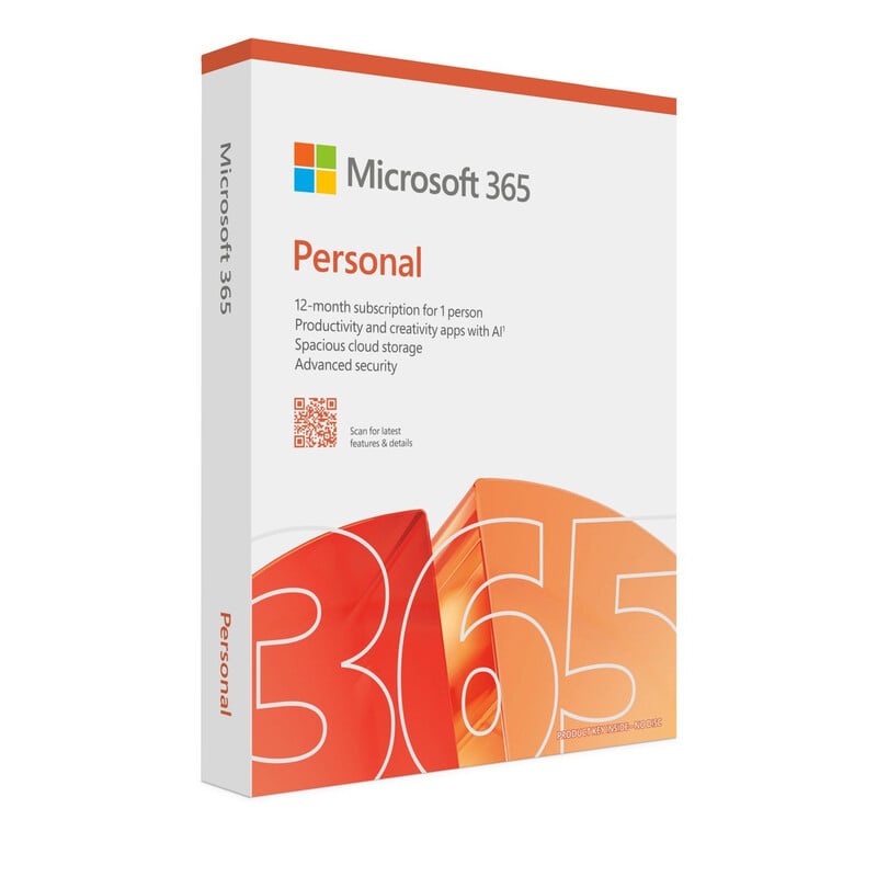 Microsoft 365 Personal 1 jaar abonnement Engels