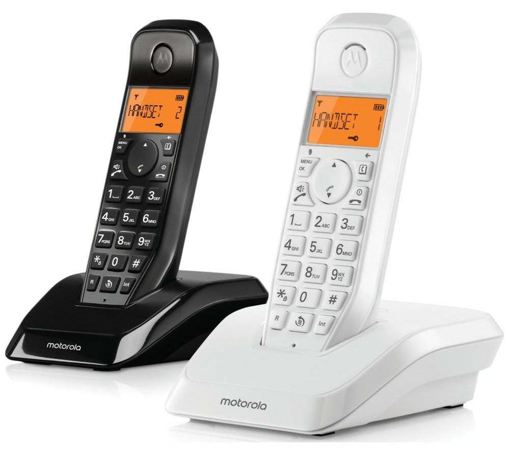 Motorola S1202 DUO mobiele telefoon, wit en zwart