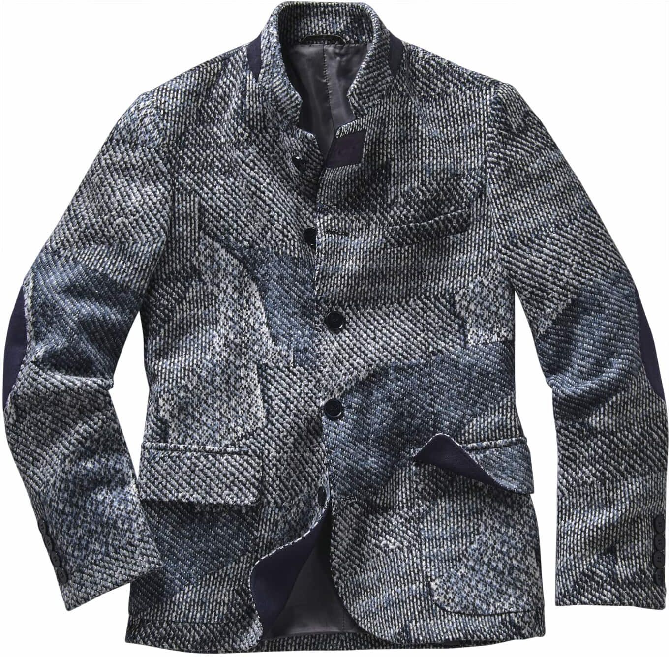 Mey & Edlich Sashiko-Strick-Janker Blau 50