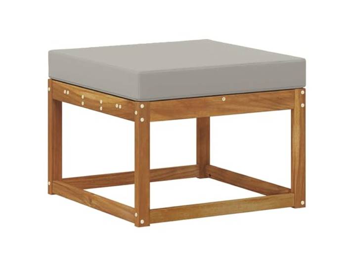 KTHLBRH Sofa-Set, 5-teilig, Akazie, hellgrau Massivholz, Lattenrost-Design, abnehmbare Kissen, für Garten und Terrasse