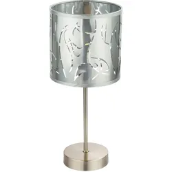 Design Tisch Leuchte Schlaf Gäste Zimmer Stanzung Lese Nacht Licht Lampe silber