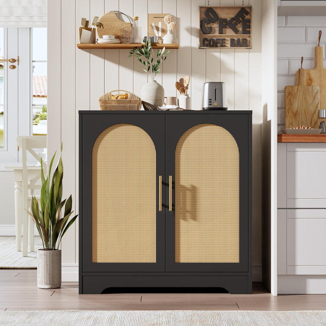 George Oliver 76.2 cm W Sideboard Black 80.1cm H X 76.2cm W X 39.7cm D