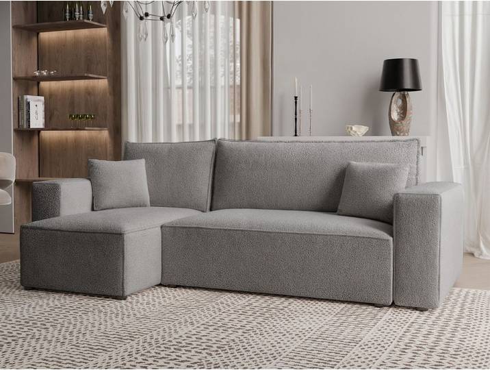 Fun Möbel Ecksofa Schlafsofa Sofa ADARA in Stoff, ausziehbare Schlaffunktion