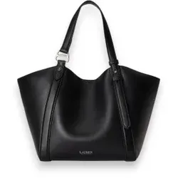 Lauren Ralph Lauren für Damen. 431P18711002 Kleine Tasha Tote-Tasche aus Nappaleder
 schwarz (OSFA), Braun, Lässig