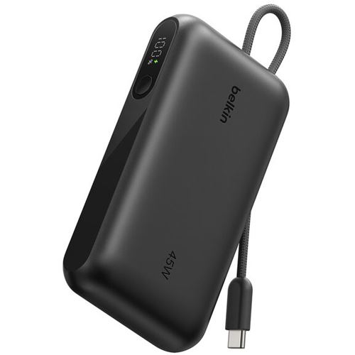 BELKIN BOOSTCHARGE PWRBANK W/ DISPLAY BLACK / 10000MAH W/ USB-C CABLE