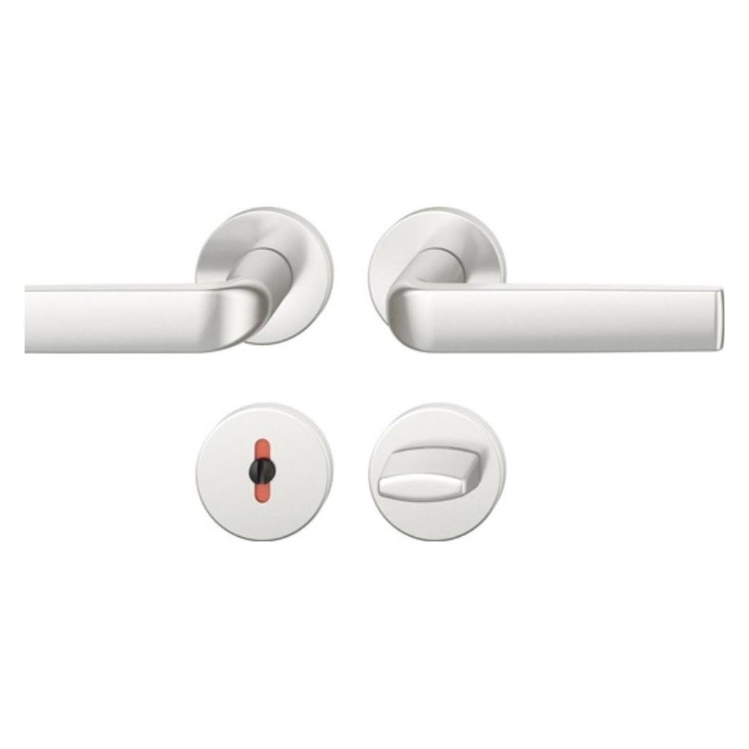 FSB Rosettengarnitur 12 1267 Aluminium 0105 rund WC DIN links / rechts D/D (Türgarnitur) (0 12 1267 01954 0105)