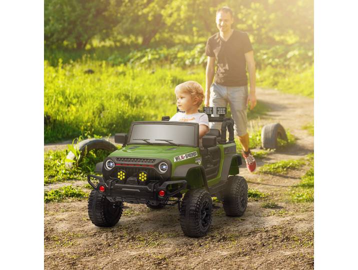 AIYAPLAY Buggy Enfant 4x4 12V Vert Télécommande Bluetooth