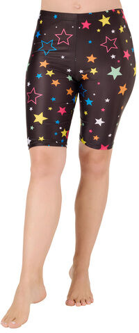 buttinette Radler-Hose "Sterne", schwarz/bunt