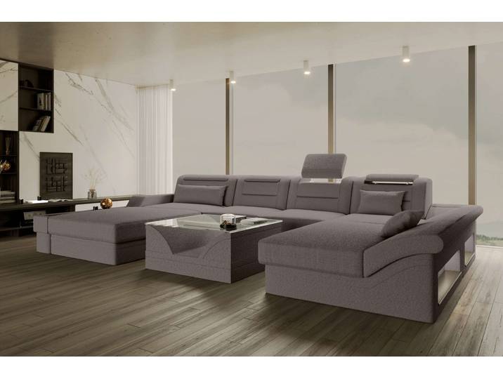 Wohnlandschaft Monza U Form Stoffsofa