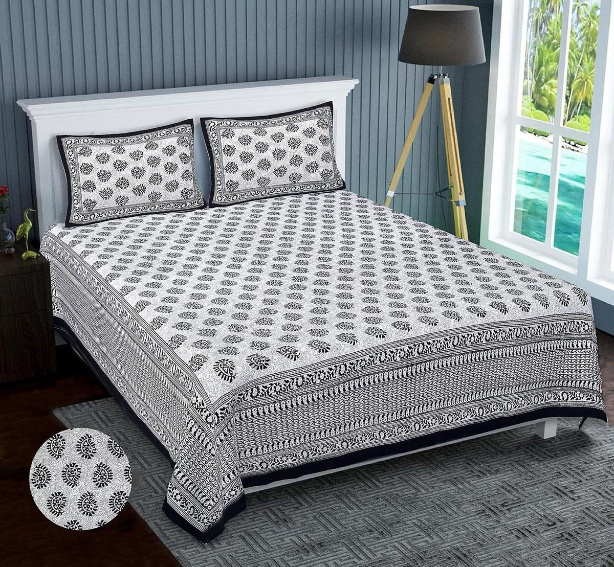 Grijs Kingsize Katoenen Laken Beddegoed Set