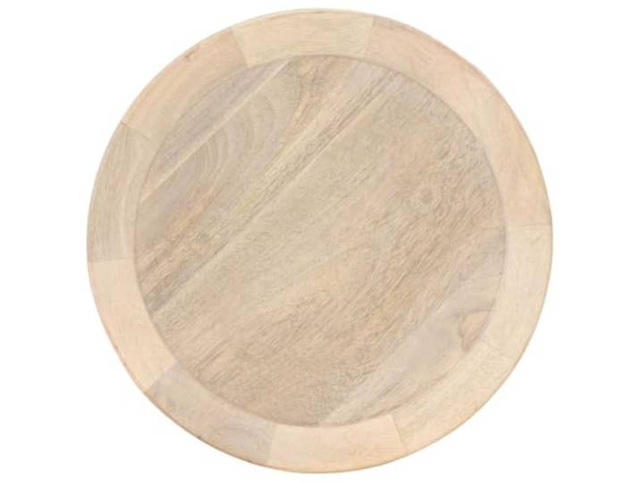 GKHPYURE Beistelltisch Ø 40 x 45 cm aus massivem Mangoholz Gebleichtes Finish und stabile Oberfläche, einzigartige Maserung, Mehrzweckverwendung, Montage erforderlich