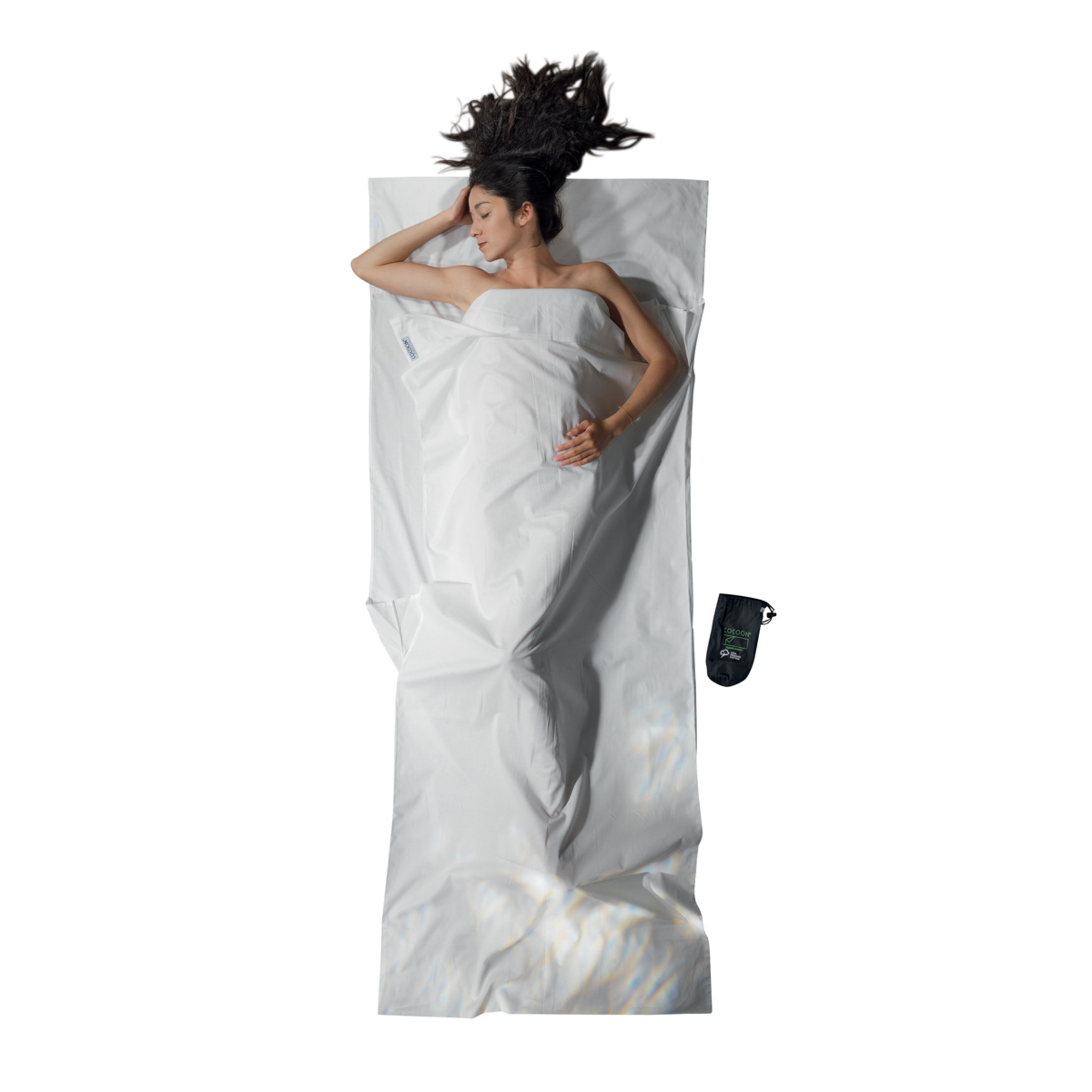 Cocoon TravelSheet Cotton Schlafsack Hüttenschlafsäcke & Inlets weiss Größe max. 210cm Trekking