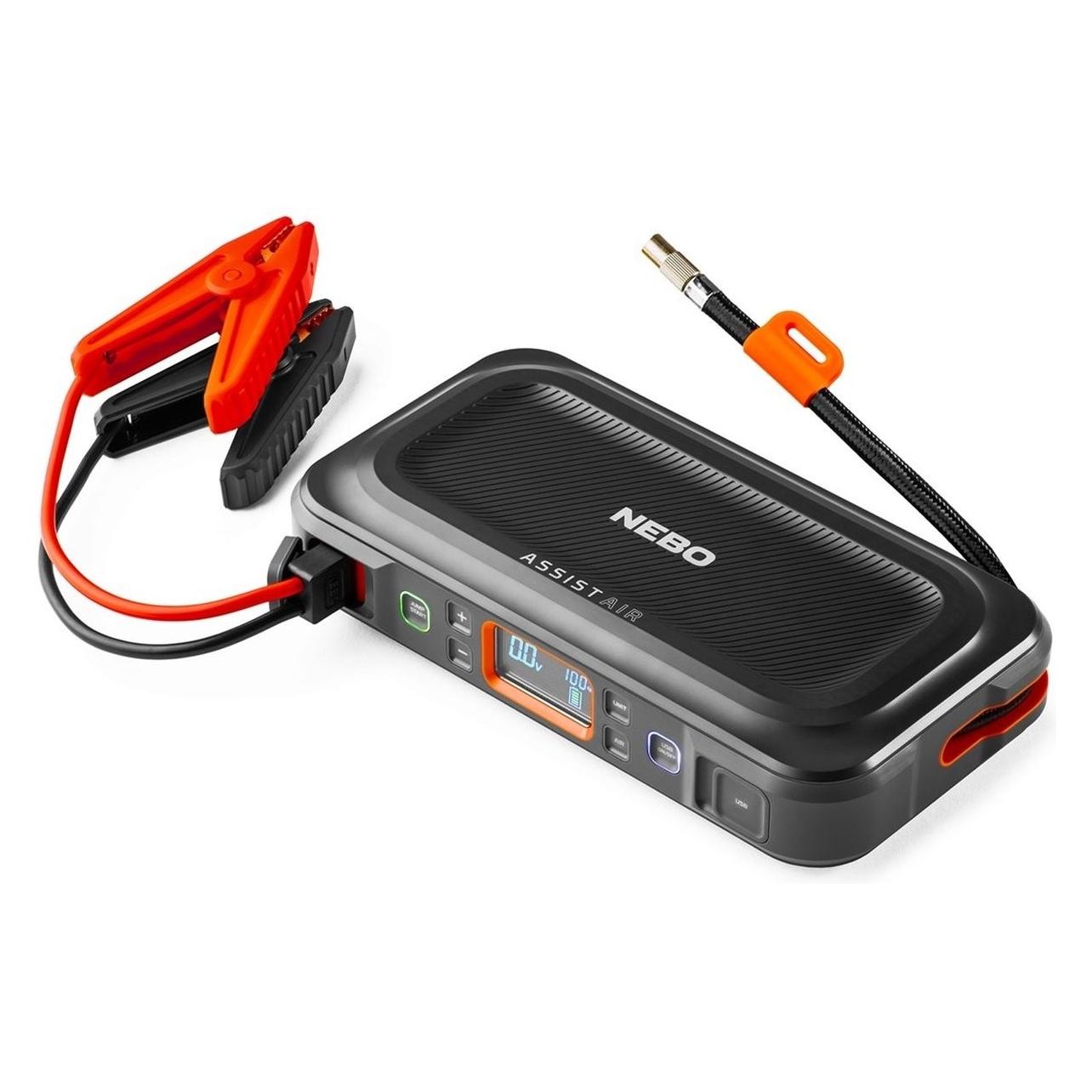 Nebo Assist Air Sprung Starter Kompressor (1500 A, 26000 mAh) (NEB-PBK-0004-G)