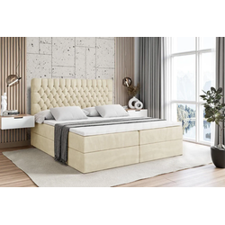 BOXBETT mit Matratze H4 und Lattenrost - SERENE - 160x200 - H4 - Beige