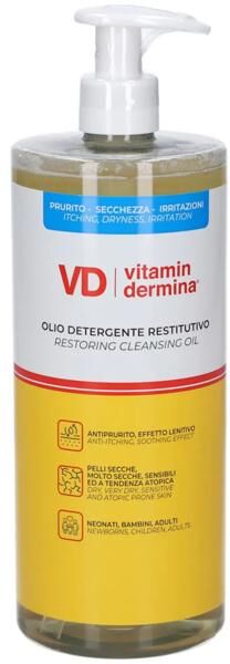 Vitamindermina Olio Detergente Restitutivo Bagno Doccia 1 Litro