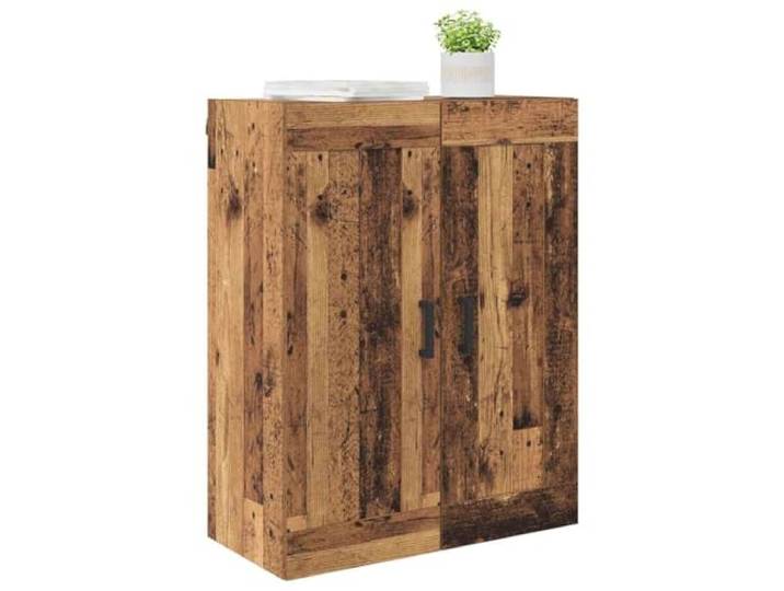 KTHLBRH Wandschrank aus mehrschichtigem Holz, 69,5 x 34 x 90 cm, Altholz 2 Türen, Griffe aus mattem Metall, minimalistisches Design, individuelle Konfiguration, einfache Wartung