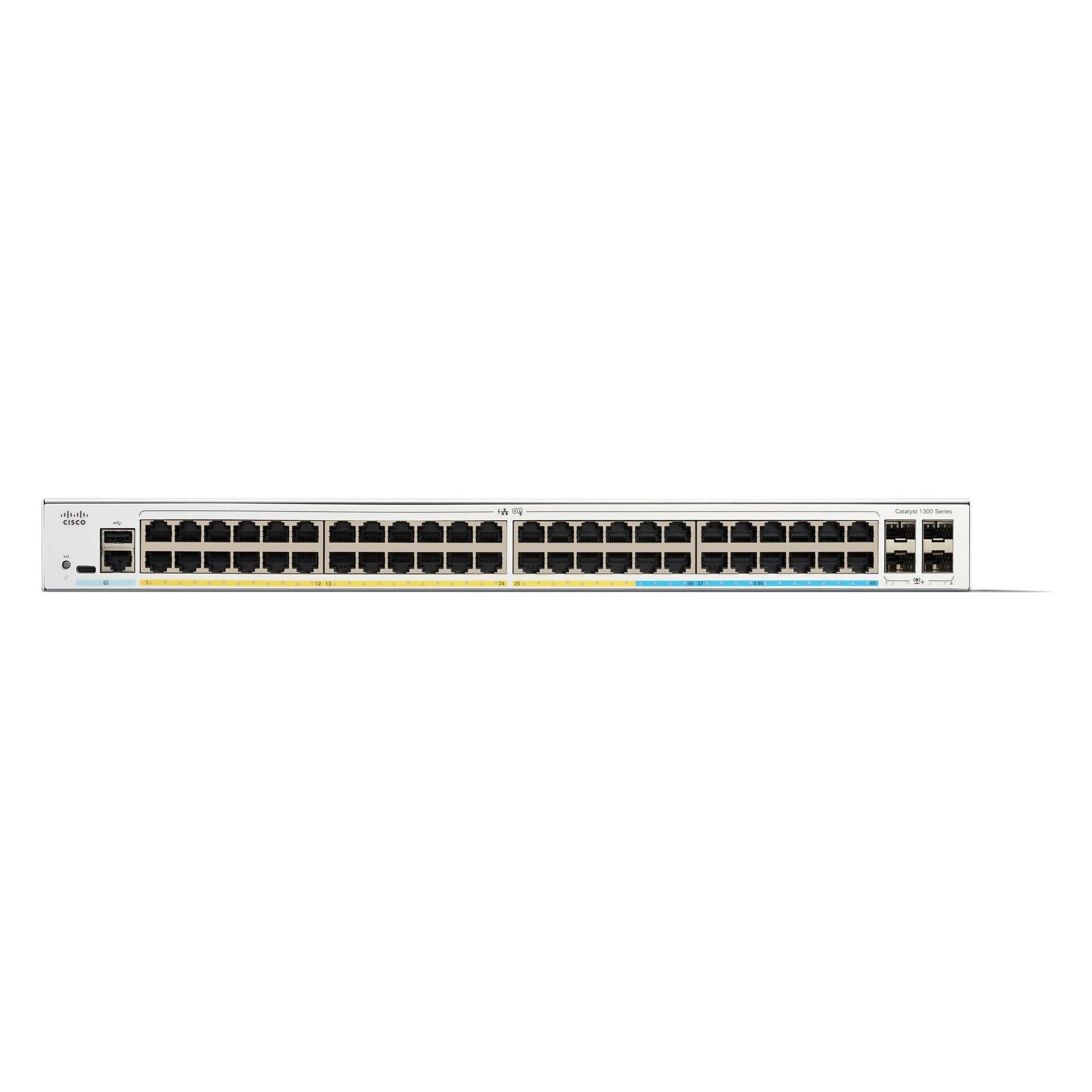 Cisco CATALYST 1300 48-PORT GE POE (48 Ports) (C1300-48P-4X)