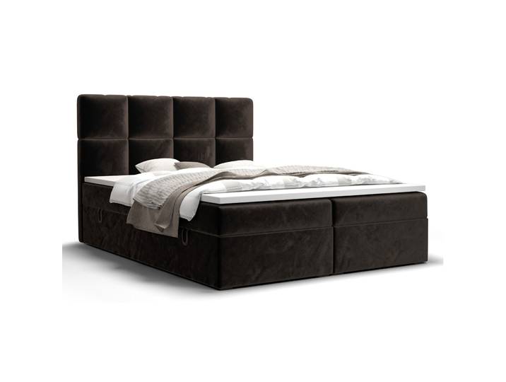 Boxspringbett, Schwarz, 160x200 cm, Holzwerkstoff, 2 Stauräume, Modern