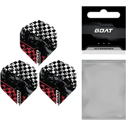 3er Pack GOAT Darts Finish Line Flights red/black/silver