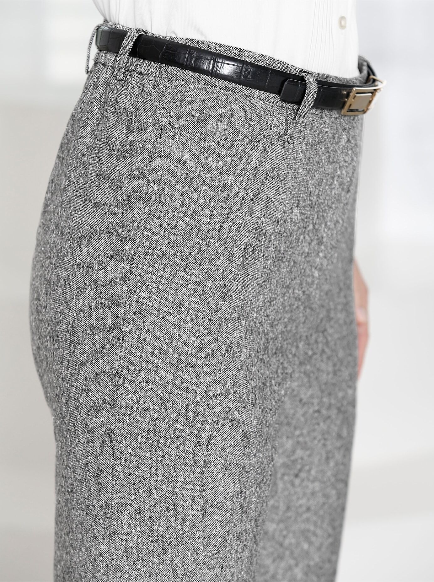 Bügelfaltenhose COME ON, Damen, Gr. 54, Normalgrössen, schwarz-weiss (schwarz, weiß fil a fil), 49% Wolle, 29% Polyester, 20% Baumwolle, 2% Elasthan, gemustert, mehrfarbig, lang, Hosen Bügelfaltenhose schwarz, weiß fil a fil 54, Normalgrössen