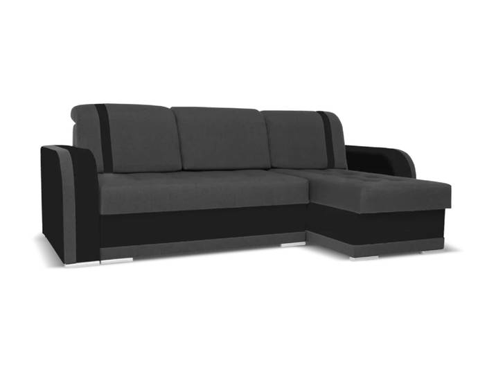 Ecksofa DUBAJ Grau/schwarz (Inarii96 Cayenne1114)