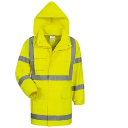 Warnschutz-Regenjacke "MARC" mit Kapuze gelb - S - gelb