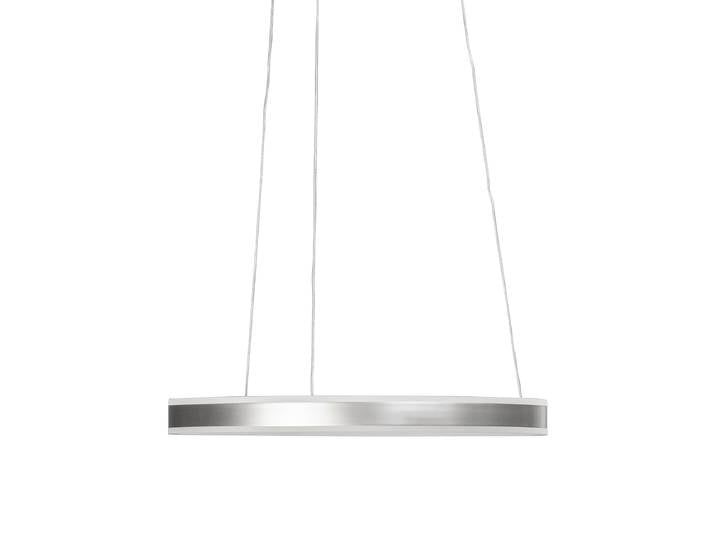 Suspension LED type A Ø 50cm Argenté/Nickel mat Fer verni Verre acrylique Module LED